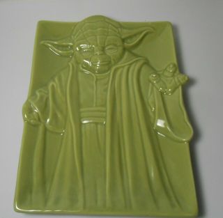 Hallmark Disney Yoda Green Ceramic Coin Dish Or Snack Plate Upc 763795251520