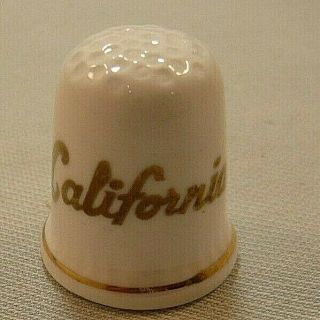 California Thimble - Ceramic - California Poppy - About 1 X 1 1/8 "