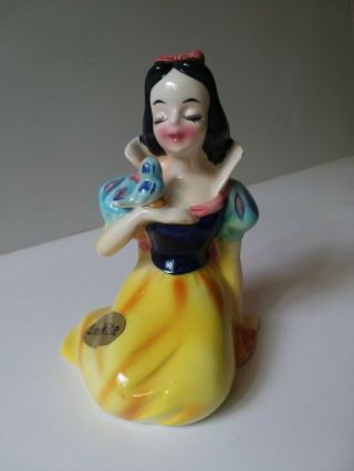Snow White And The Seven Dwarfs Ceramic Figurines By Walt Disney/Enesco 1960 ' s 2