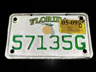 Florida Motorcycle License Plate