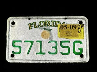 Florida motorcycle license plate 3
