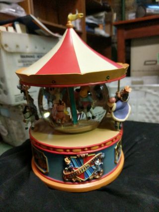 Walt Disney Mickey Mouse Carousel Musical Water Globe