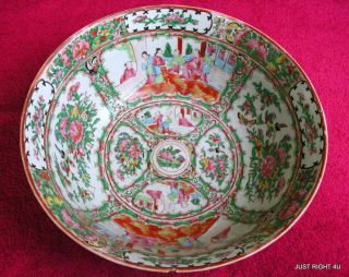 Chinese Oriental Famille (rose Medallion) 11 1/2 " Large Bowl Chipped