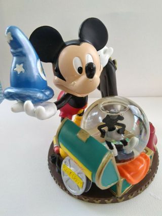 Disney Mickey Mouse Mini - Snow Globe Theater Steamer Trunk Steamboat Willie 6