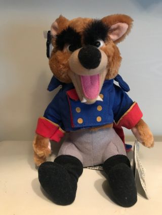 8 " Disney Don Karnage Plush Wolf Stuffed Toy From Talespin By Applause Rare W/t