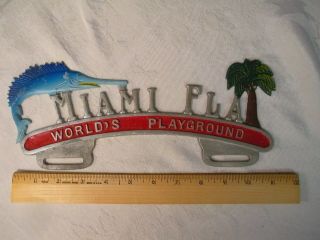 Vintage Florida License Plate Topper Tag World 