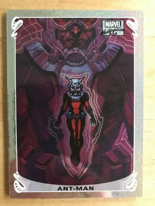 2018 Marvel Masterpieces Holofoil Ant - Man Card 18 Of 20