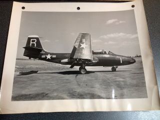 2296 Photo Vintage Military Aircraft Us Navy F2h - 1 Silver Gel