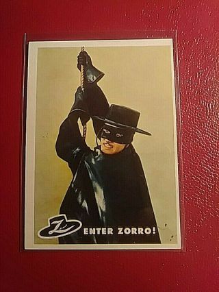1958 Topps Zorro 55 Enter Zorro Walt Disney Products Nmmt -