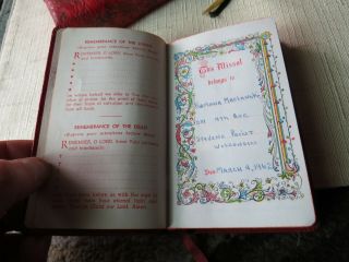 6 - Sunday Missal Vintage Leather Bound Missal Book 1950 ' s Daily Missal Pocket 3