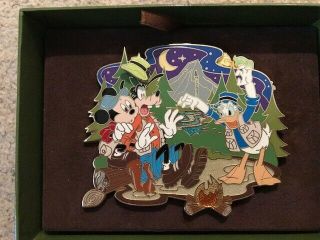 Dlr - Camp Pin - E - Ha - Ha - The Ghost Story - Mickey,  Donald & Goofy (jumbo) Pin