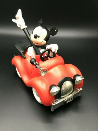 Very Rare Disney Mickey Mouse In Car Big Figure Figurine Statue
