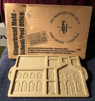 Pampered Chef School/post Office Mold Gingerbread House 1997 Family Heritage