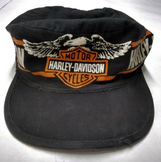 Vintage Harley Davidson Motorcycles Painters Hat One Size Fits All Strapback
