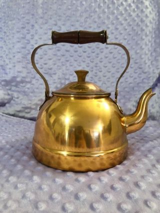 Vintage Odi Solid Copper Tea Pot Kitchen Art Decor Portugal