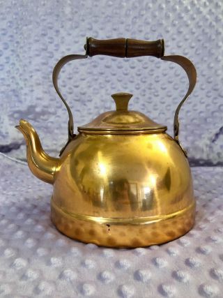 Vintage ODI Solid Copper Tea Pot Kitchen Art Decor PORTUGAL 3