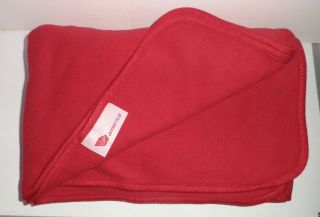 Vintage Virgin America Premium Airline Red Blanket / Travel Throw