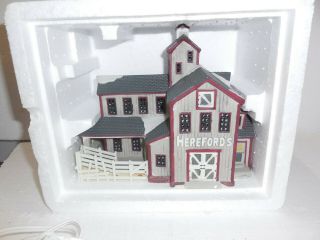 Lemax Harvest Crossing - Herefords - Lighted Christmas Village House Barn Stable