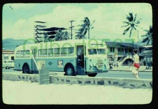 Honolulu Rapid Transit (hi) Duplicate Bus Slide 738 Scene From 1962