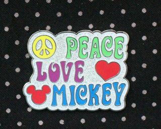 Disney Pin Mickey Mouse And Friends Peace Love Mickey Chaser