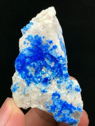 24g Natural Cyanotrichite Quartz Crystal Cluster Rough Rare Mineral Specimen