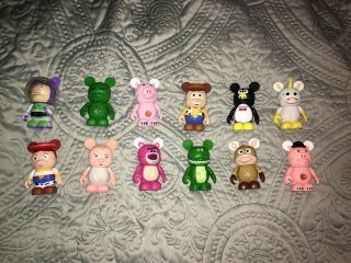 Disney 3 " Vinylmation Toy Story 1 Complete Set Of 12 With Chaser And Cards