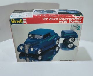 1994 Revell 37 Ford Convertible W/trailer 1:24 Scale Model Kit