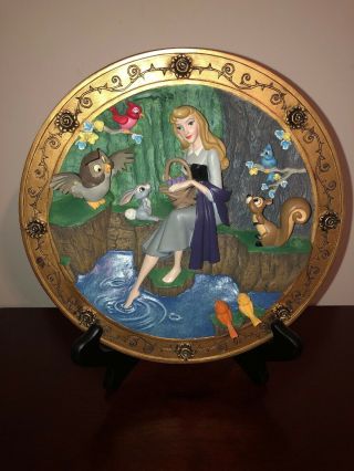Disney Store Sleeping Beauty " Once Upon A Dream " Bas - Relief 3d Plate W/