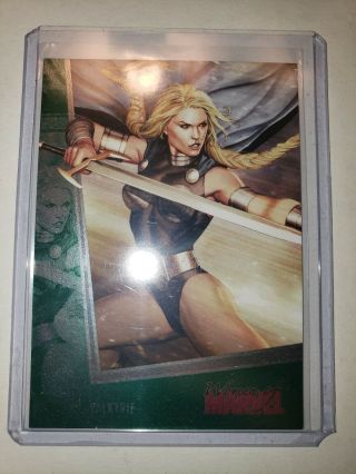 2013 Women Of Marvel Series 2 Emerald Parallel 84 Valkyrie 082/100
