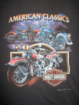 1992 Harley Davidson Motor Cycles American Classics Laconia (xl) T - Shirt