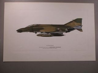 F - 4d Phantom Ii Ari Force - Mcdonnell Douglas Vintage Print 11x17 Paper
