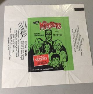 1964 The Munsters Empty Wax Wrapper