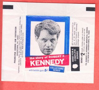 1968 Philadelphia Gum Robert F Kennedy Wrappers Both Variations