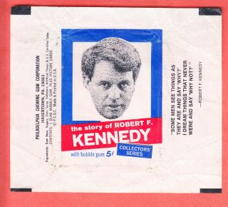 1968 PHILADELPHIA GUM ROBERT F KENNEDY WRAPPERS BOTH VARIATIONS 2