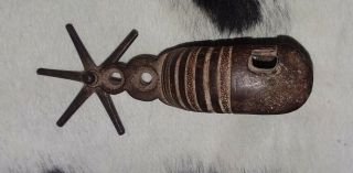 VINTAGE IRON MEXICAN SPUR HEAVY GREAT DETAIL 6 3/4 