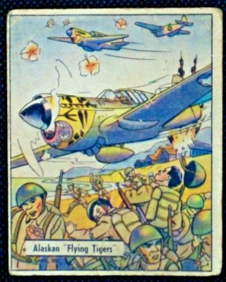 Authentic Vintage 1941 War Gum Trading Card 124 Alaskan " Flying Tigers "