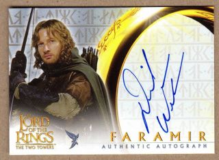 Topps Lotr Ttt David Wenham As Faramir Autograph Auto Card Lord Of The Rings