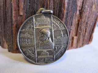 Immaculate Conception Pope Pius Xii Vintage Religious Medal Sterling 800 Sil