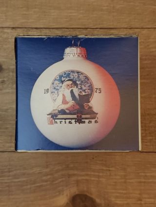Vintage Norman Rockwell First Limited Edition 1975 Christmas Ornament