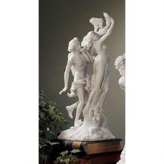 Greek Style Apollo & Daphne Roman God & Goddess Bonded Marble Statue Ui
