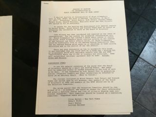BLACK FILMMAKERS HOF Signed Letter & Minutes of Meeting Documents Brock Peters 3