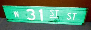 Vtg W 31st St Aluminum 2 Sided Street Sign 28 " X 7 " Chicago S655