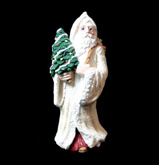 The Legend Of Santa Clause Holding Christmas Tree With Gifts United Designs 1986