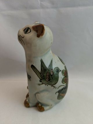 Hand Painted Ken Edwards Mexican Pottery Cat Figurine 3