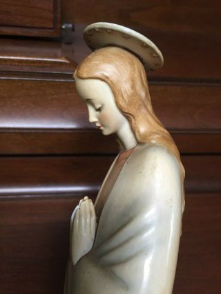 Vintage Catholic Holy Statue Blessed Virgin Mary West Germany Approx.  13 "