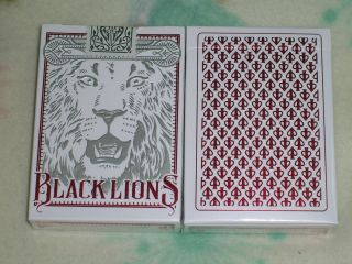 1 Deck David Blaine Black Lions Red Edition Playing Cards S10315527 - 乙d3