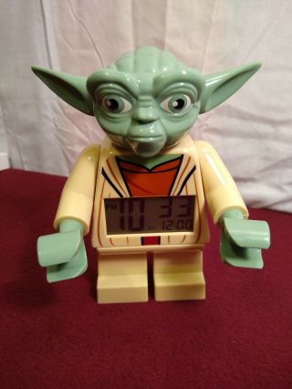 Lego Star Wars Yoda 7 " Mini Figure Light Up Digital Alarm Clock Movable Arms