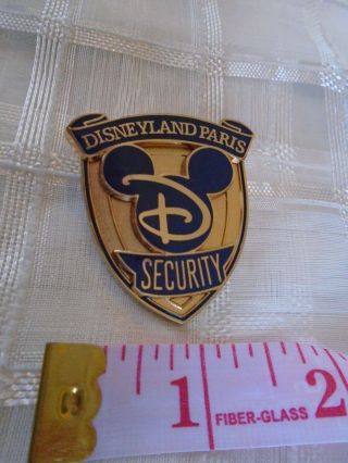 Walt Disney Disneyland Paris Security Lapel Pin Badge