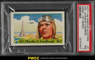 1936 F277 - 4a Heinz Famous Aviators 1st Series Charles Lindbergh 1 Psa 7 (pwcc)