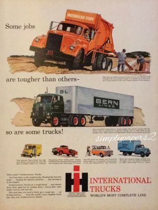 1959 Ih International Harvester Truck Worlds Most Complete Line Vintage Print Ad